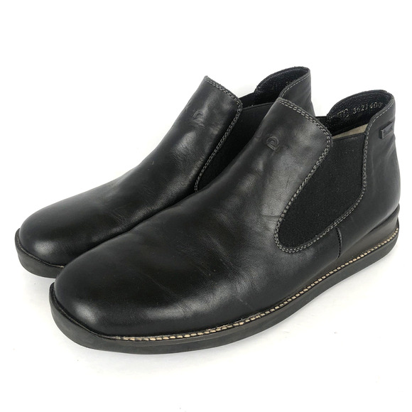 RIEKER TFX Chelsea Ankle Boots Women's Sz 41 / 9 Black‎ Leather Slip On Comfort - Picture 1 of 15